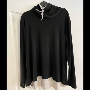 Black long sleeve mock neck sweater Canadian made size 14